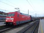 BR 101 051-1 mit einem Nachtzug nach Dortmund in Wien Westbahnhof am 10.08.07.